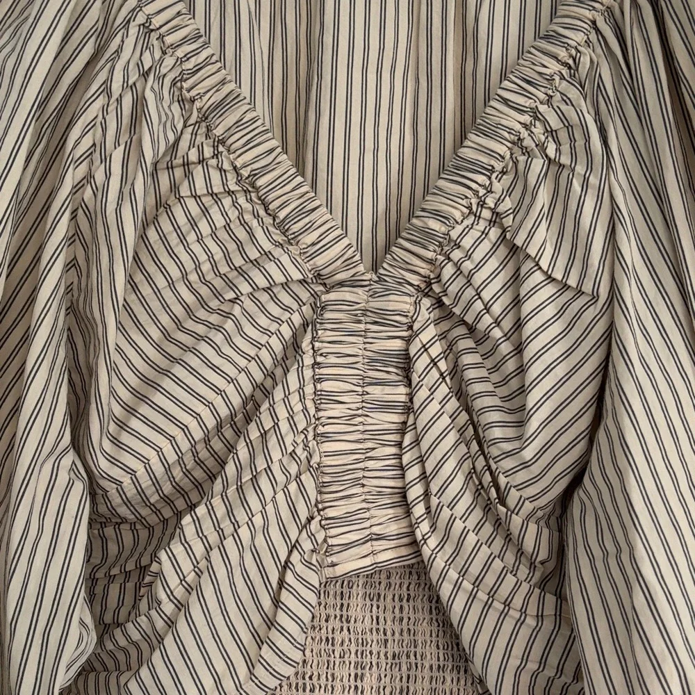 Free People Beige Striped Crop Top - Picture 4 of 10